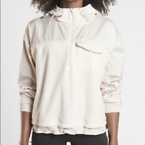 Athleta Zion Microfleece 1/2 Zip Jacket White